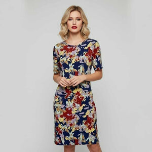 2/$30 LuLaRoe Julia Bodycon Sheath Dress Abstract Multi Color Floral Size Medium